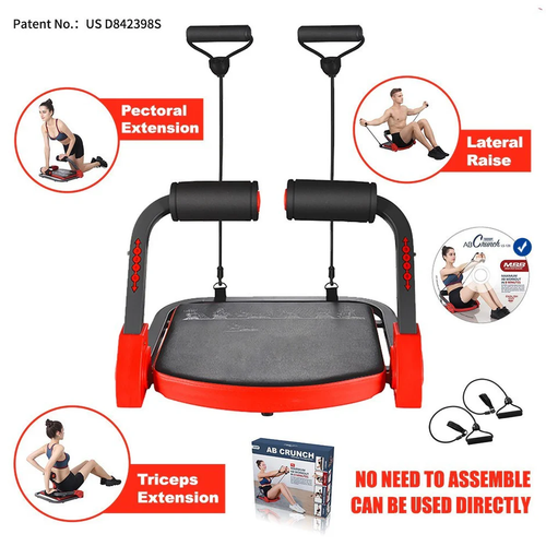 AB Crunch Total Body Fitness Machine — 21 Exercises, No Assembly Required